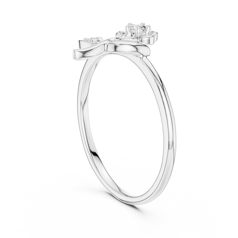 Ladies Ring 12#10033@L - White Gold - Image