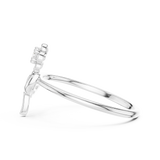 Ladies Ring 12#10033@L - White Gold - Image