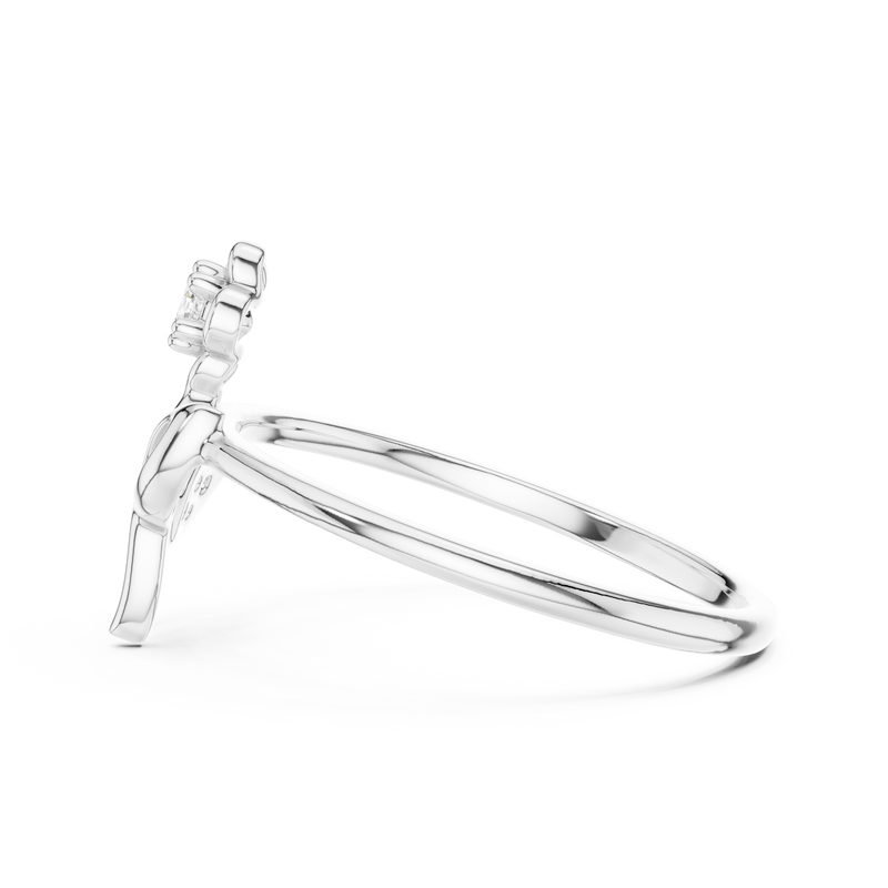 Ladies Ring 12#10033@L - White Gold - Image