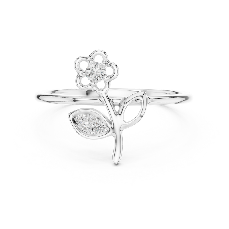 Ladies Ring 12#10033@L - White Gold - Image