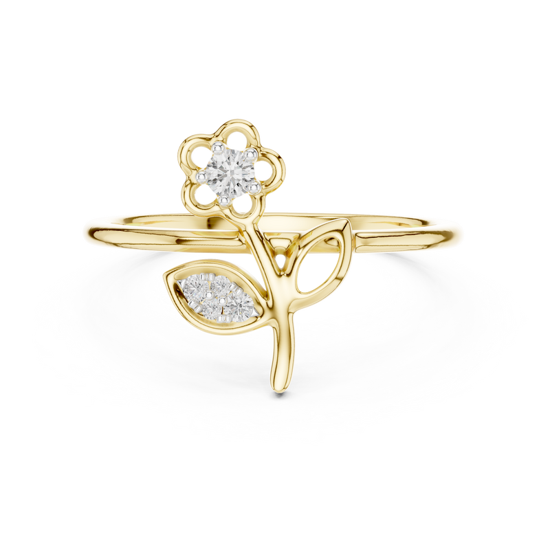 Ladies Ring 12#10033@L - Yellow Gold - Image