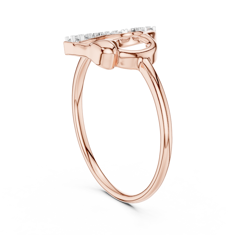 Ladies Ring 12#10034@L@7 - Rose Gold - Image