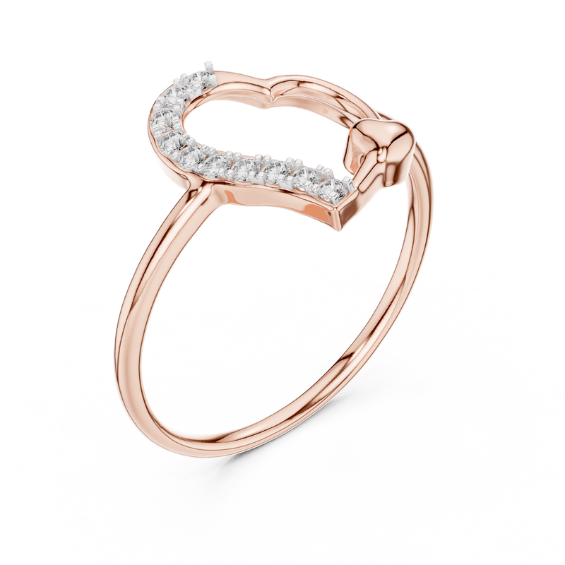 Ladies Ring 12#10034@L@7 - Rose Gold - Image
