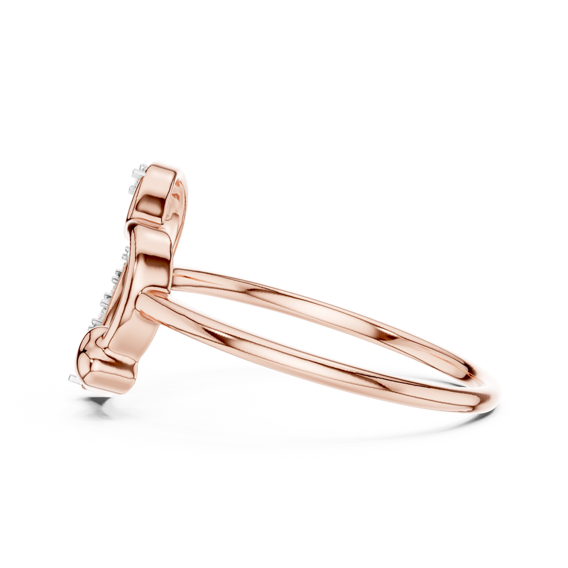 Ladies Ring 12#10034@L@7 - Rose Gold - Image