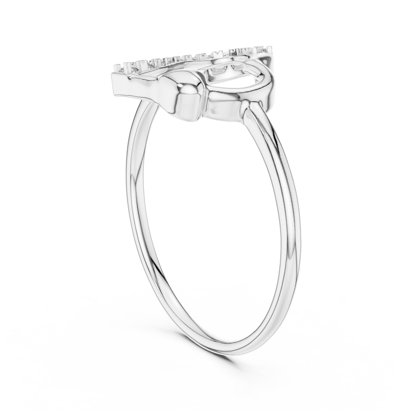 Ladies Ring 12#10034@L@7 - White Gold - Image