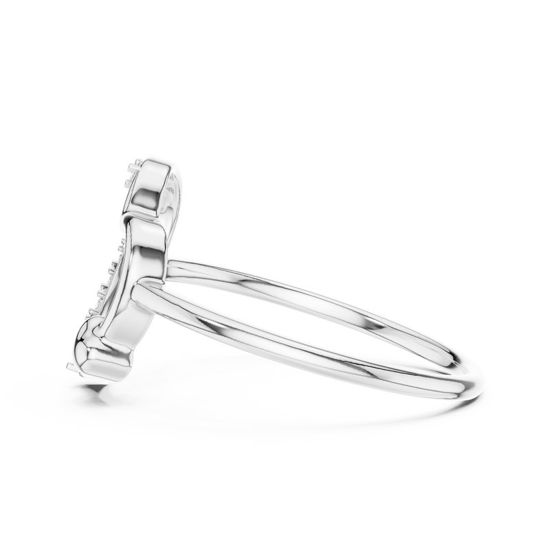 Ladies Ring 12#10034@L@7 - White Gold - Image