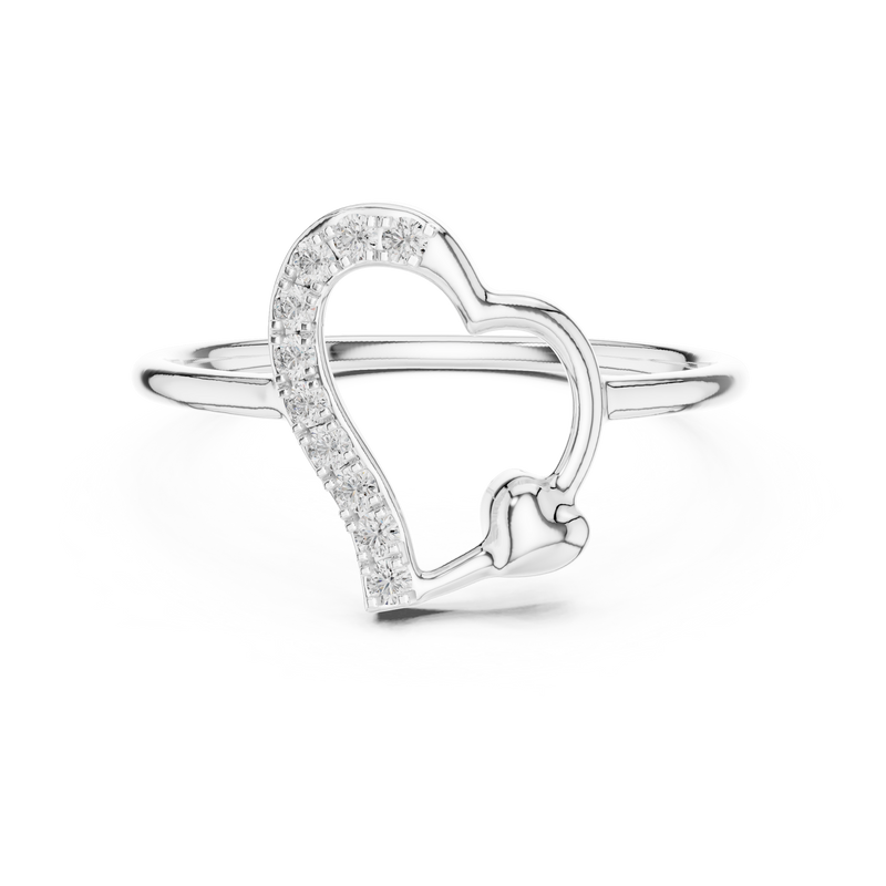 Ladies Ring 12#10034@L@7 - White Gold - Image