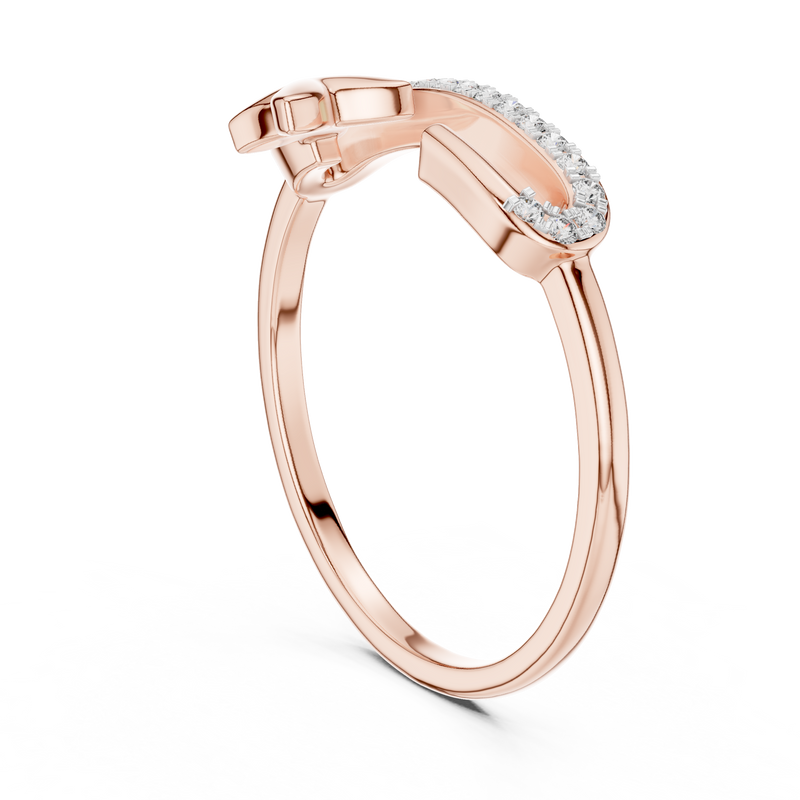 Ladies Ring 12#10035@L - Rose Gold - Image