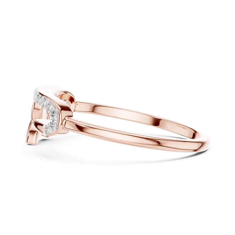 Ladies Ring 12#10035@L - Rose Gold - Image