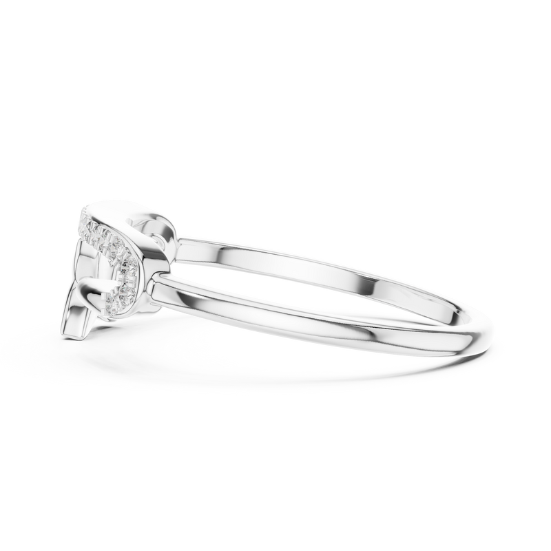 Ladies Ring 12#10035@L - White Gold - Image
