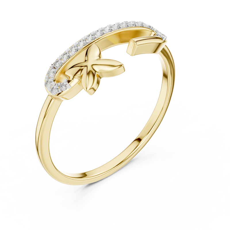 Ladies Ring 12#10035@L - Yellow Gold - Image