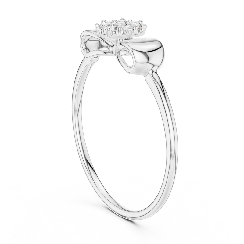 Ladies Ring 12#10036@L - White Gold - Image