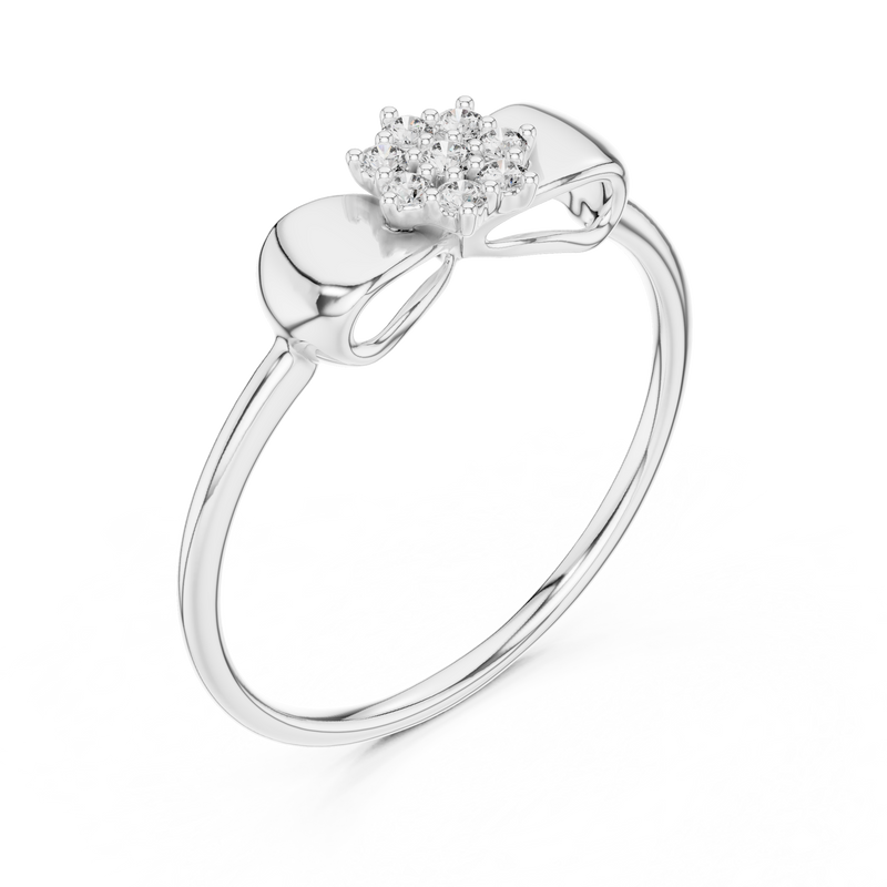 Ladies Ring 12#10036@L - White Gold - Image