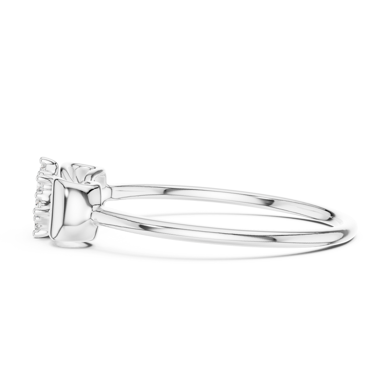Ladies Ring 12#10036@L - White Gold - Image