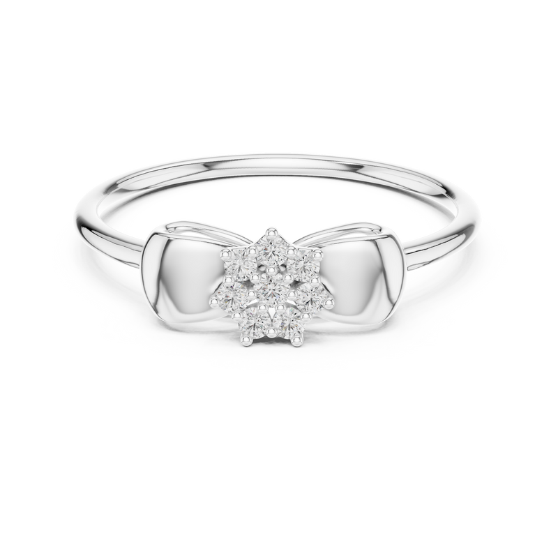 Ladies Ring 12#10036@L - White Gold - Image