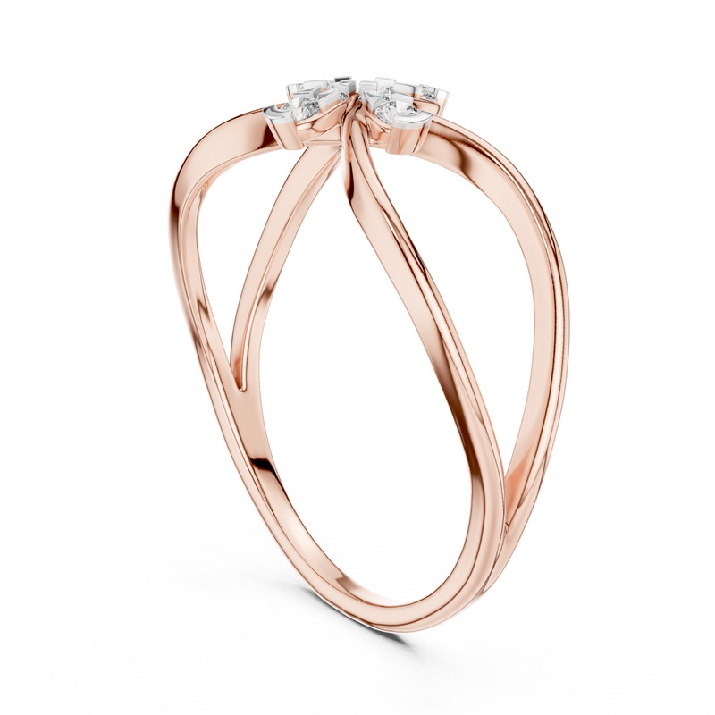 Ladies Ring 12#10037@L - Rose Gold - Image