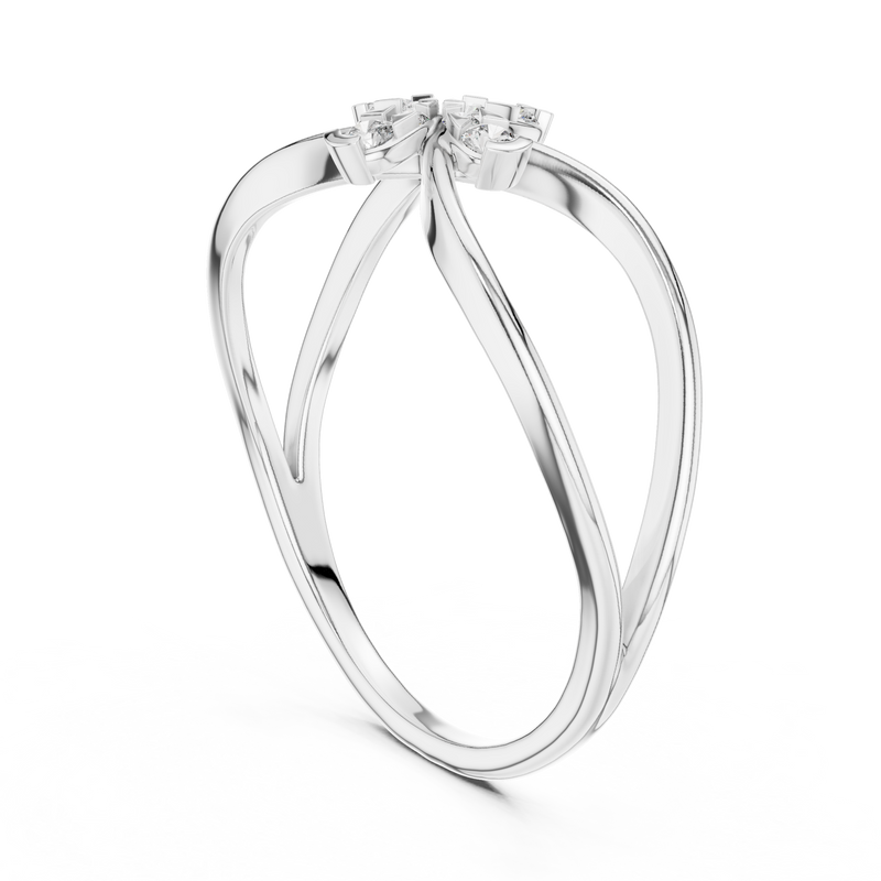 Ladies Ring 12#10037@L - White Gold - Image