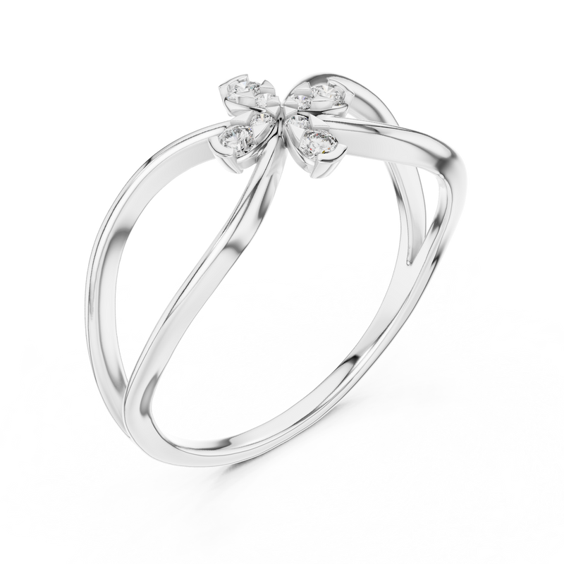 Ladies Ring 12#10037@L - White Gold - Image