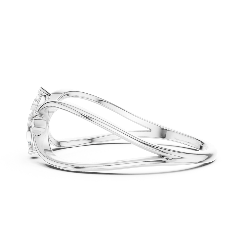Ladies Ring 12#10037@L - White Gold - Image