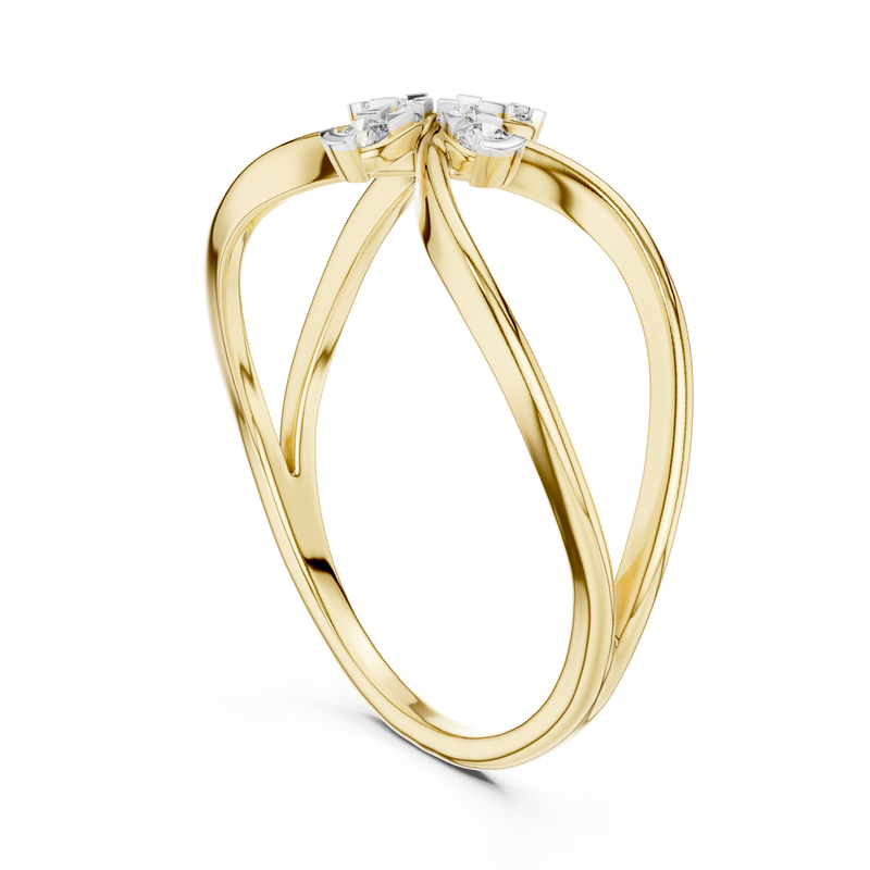 Ladies Ring 12#10037@L - Yellow Gold - Image