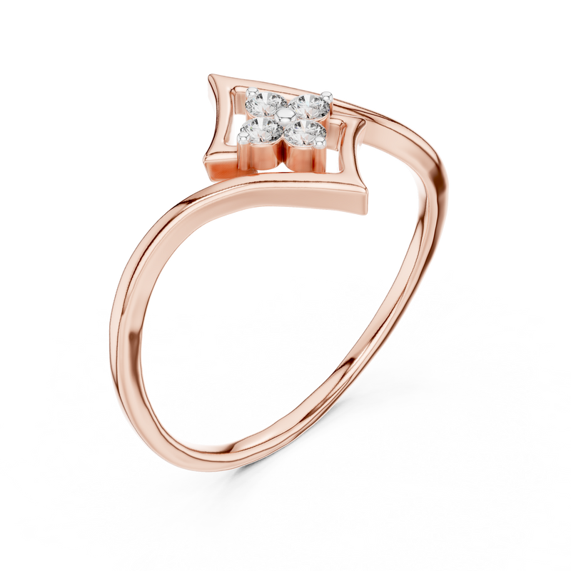 Ladies Ring 12#10038@L@7 - Rose Gold - Image