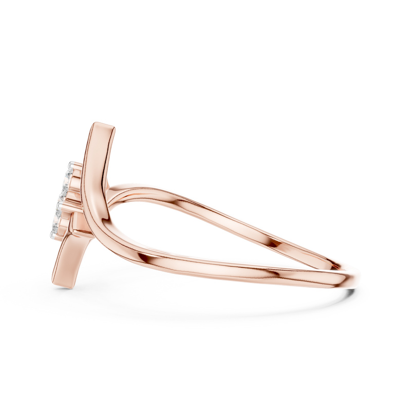 Ladies Ring 12#10038@L@7 - Rose Gold - Image