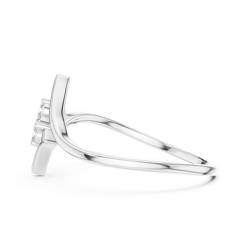 Ladies Ring 12#10038@L@7 - White Gold - Image
