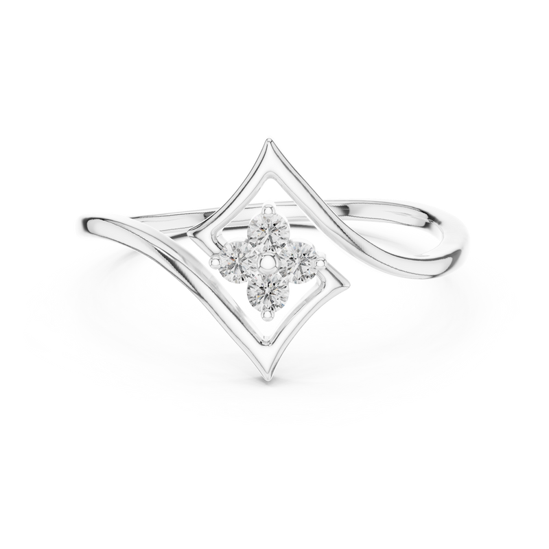 Ladies Ring 12#10038@L@7 - White Gold - Image