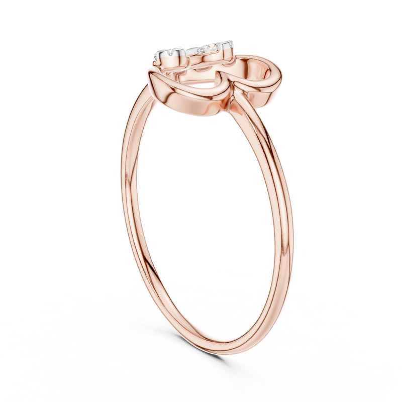 Ladies Ring 12#10039@L - Rose Gold - Image
