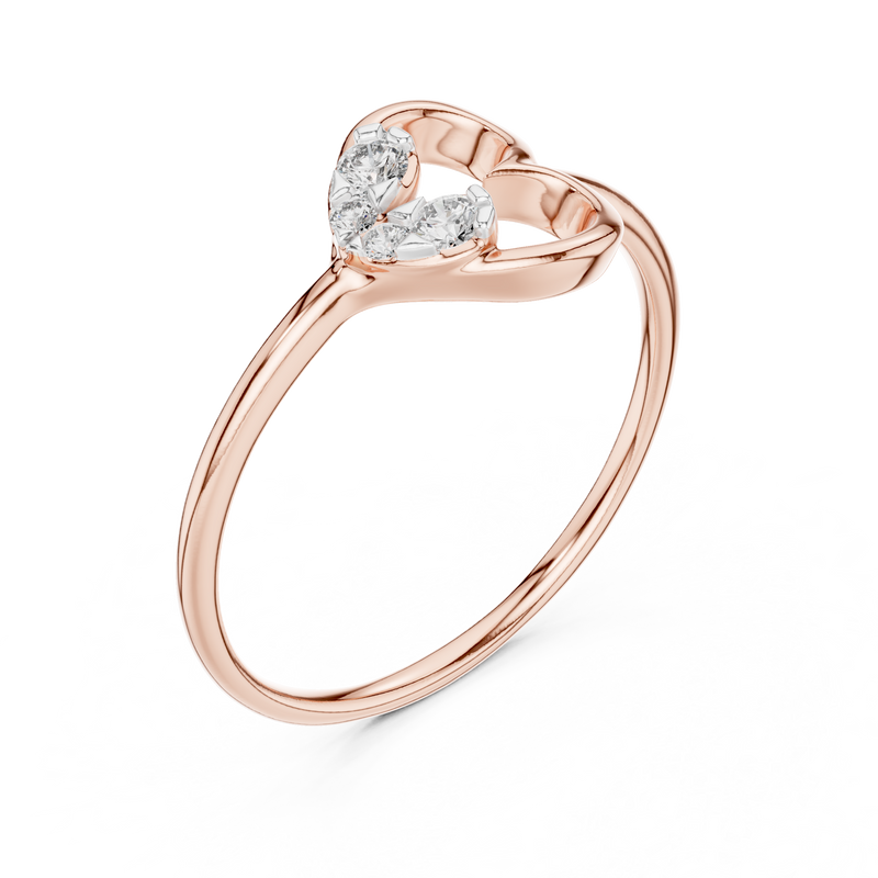 Ladies Ring 12#10039@L - Rose Gold - Image