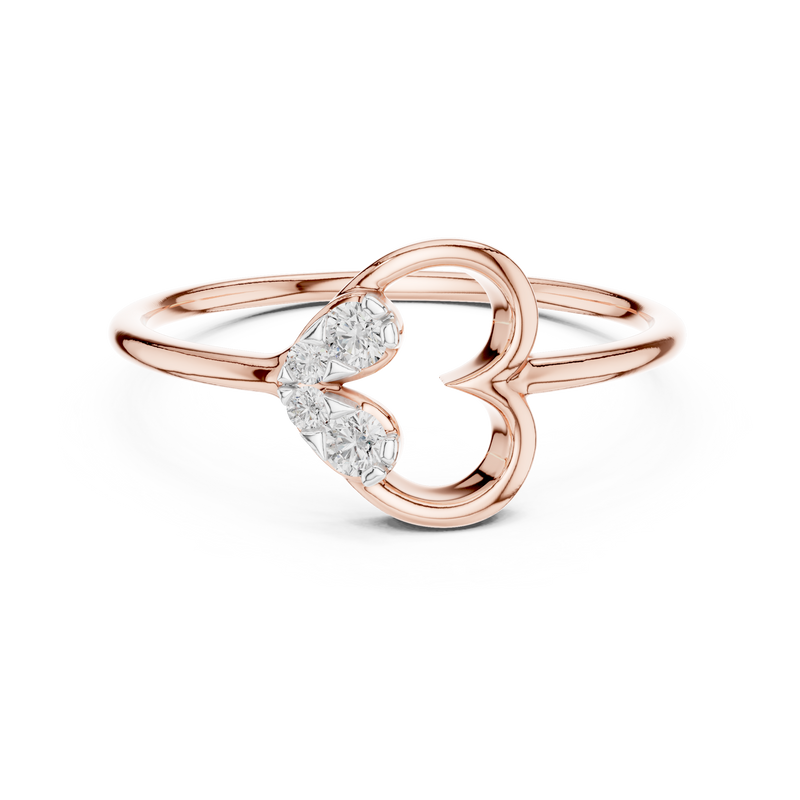 Ladies Ring 12#10039@L - Rose Gold - Image