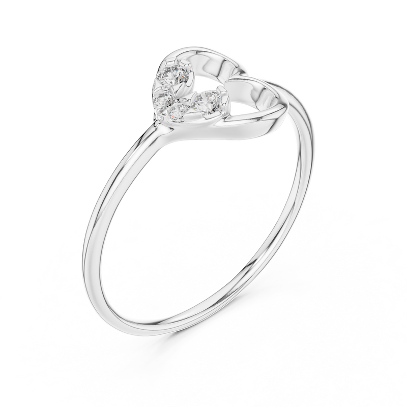 Ladies Ring 12#10039@L - White Gold - Image