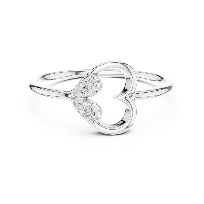 Ladies Ring 12#10039@L - White Gold - Image