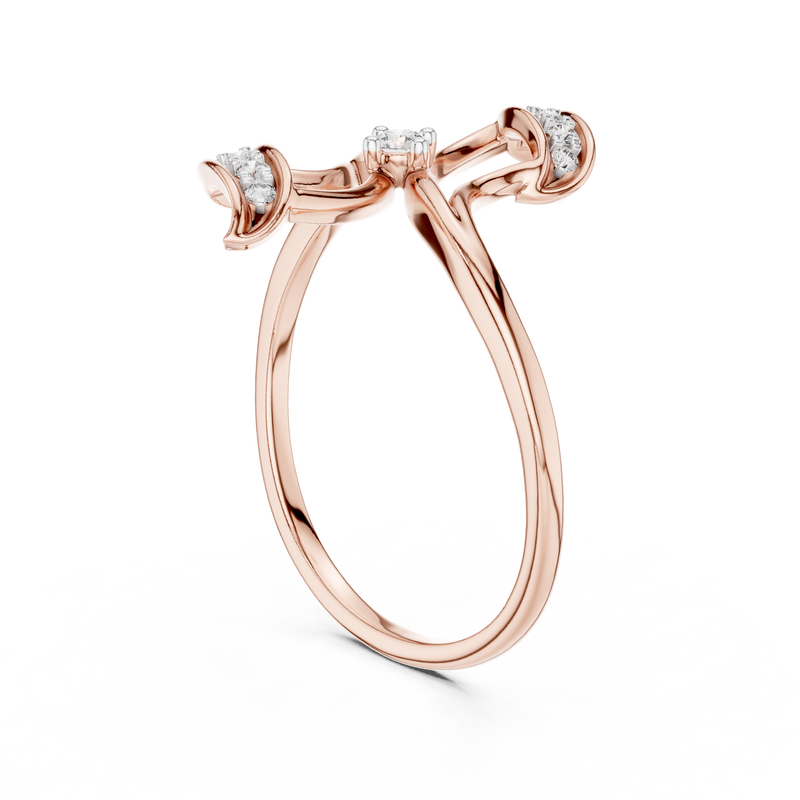 Ladies Ring 12#10040@L - Rose Gold - Image