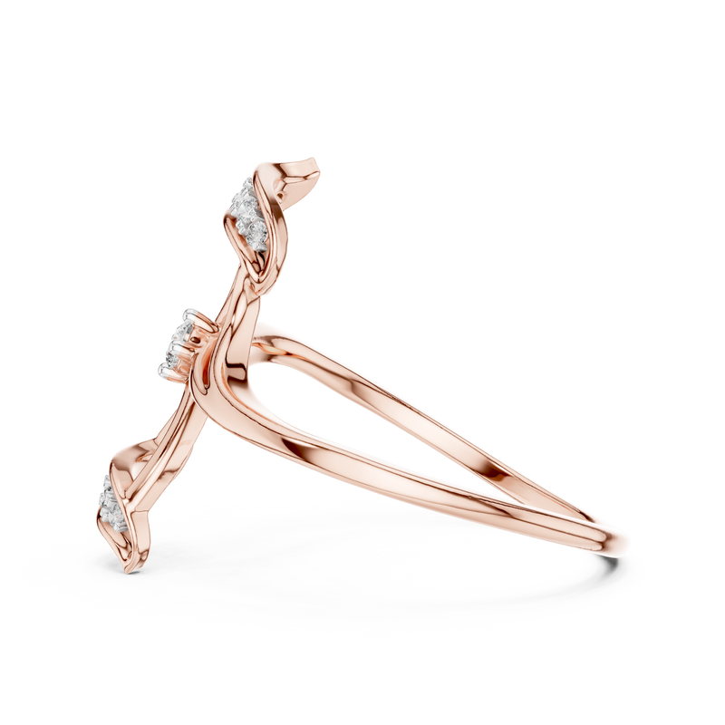 Ladies Ring 12#10040@L - Rose Gold - Image