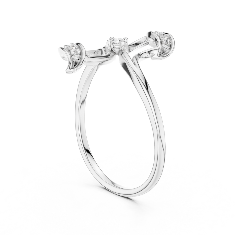 Ladies Ring 12#10040@L - White Gold - Image