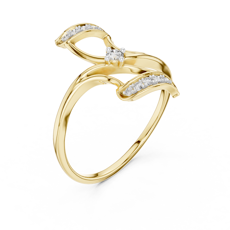 Ladies Ring 12#10040@L - Yellow Gold - Image