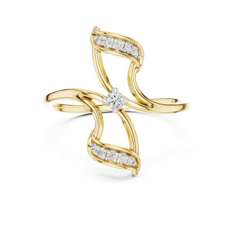 Ladies Ring 12#10040@L - Yellow Gold - Image