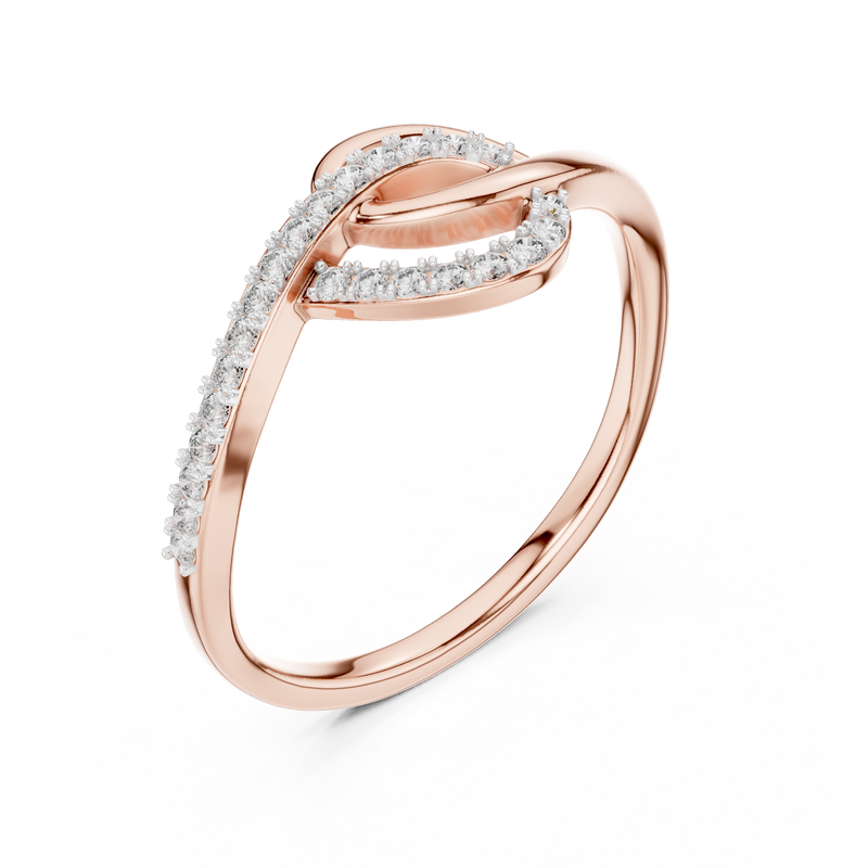 Ladies Ring 12#10041@L - Rose Gold - Image