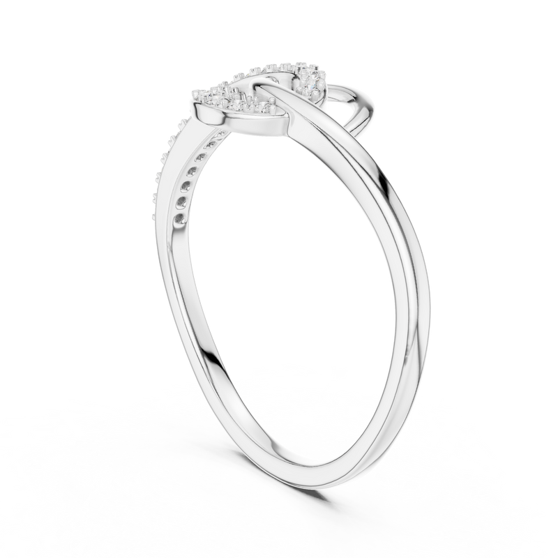 Ladies Ring 12#10041@L - White Gold - Image