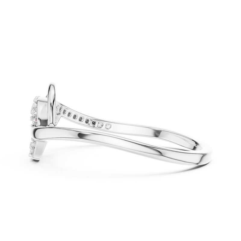 Ladies Ring 12#10041@L - White Gold - Image