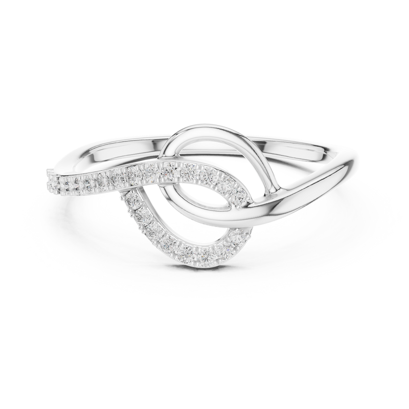Ladies Ring 12#10041@L - White Gold - Image