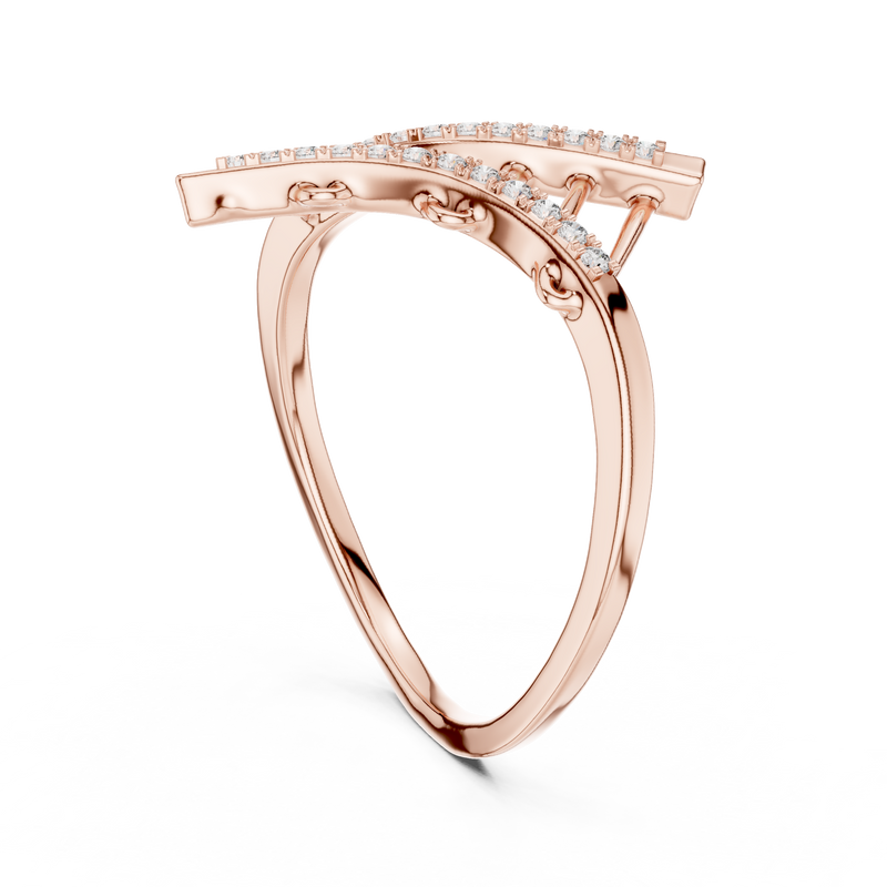 Ladies Ring 12#10042@L@7 - Rose Gold - Image
