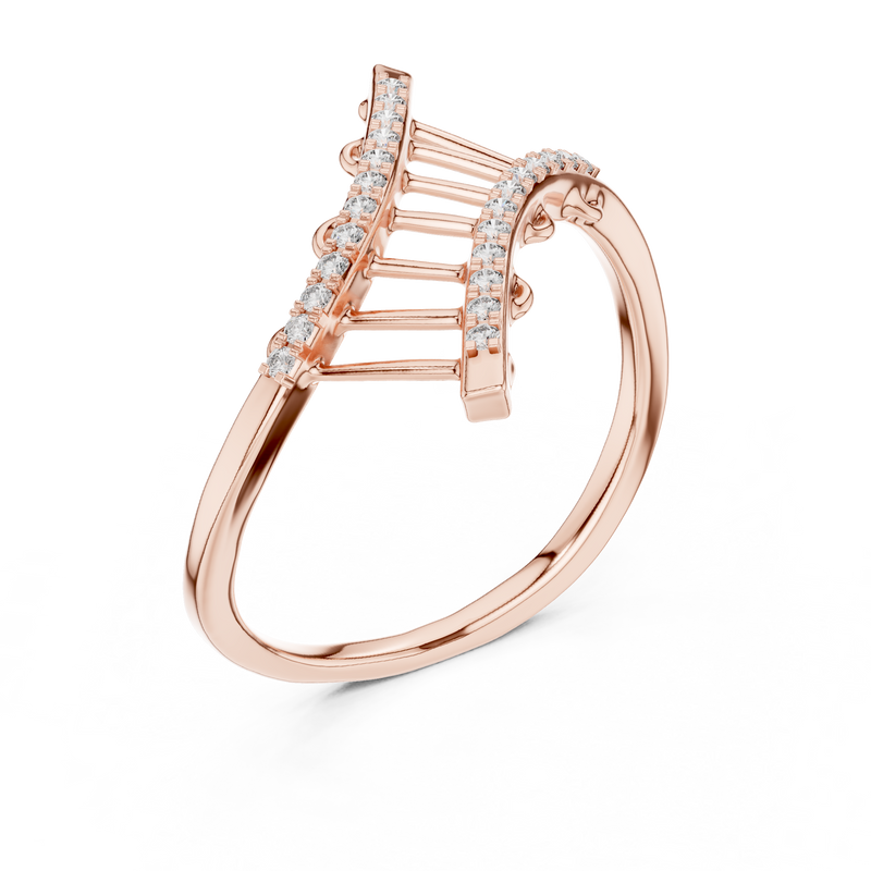 Ladies Ring 12#10042@L@7 - Rose Gold - Image