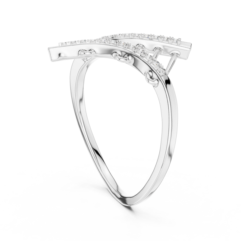 Ladies Ring 12#10042@L@7 - White Gold - Image