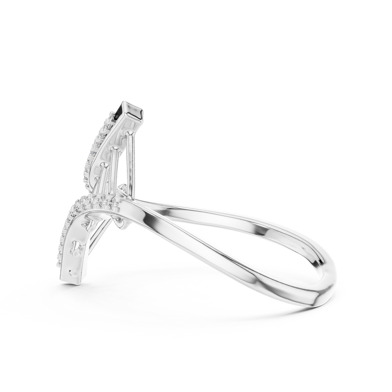 Ladies Ring 12#10042@L@7 - White Gold - Image