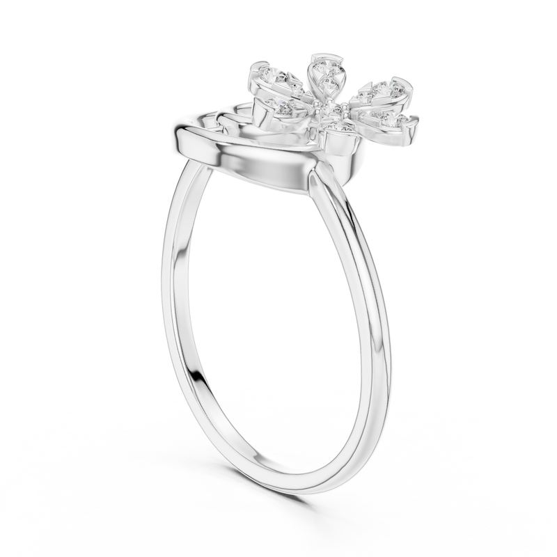 Ladies Ring 12#10043@L - White Gold - Image