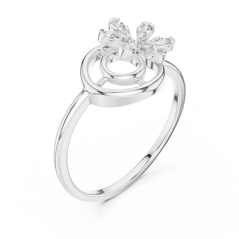 Ladies Ring 12#10043@L - White Gold - Image