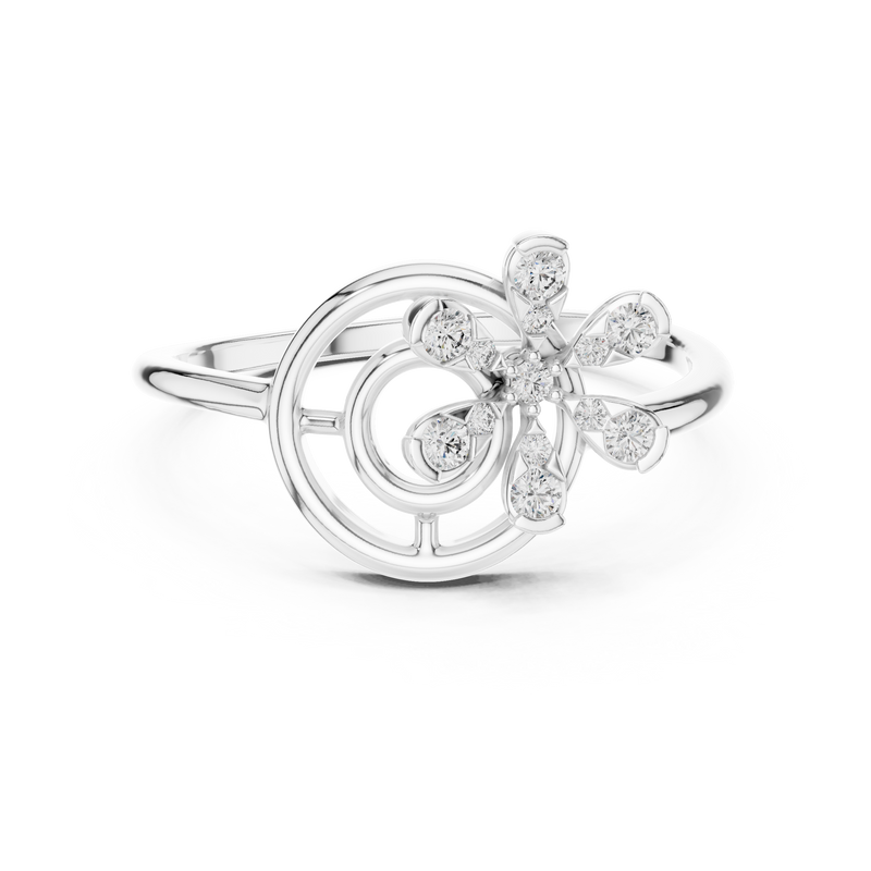 Ladies Ring 12#10043@L - White Gold - Image