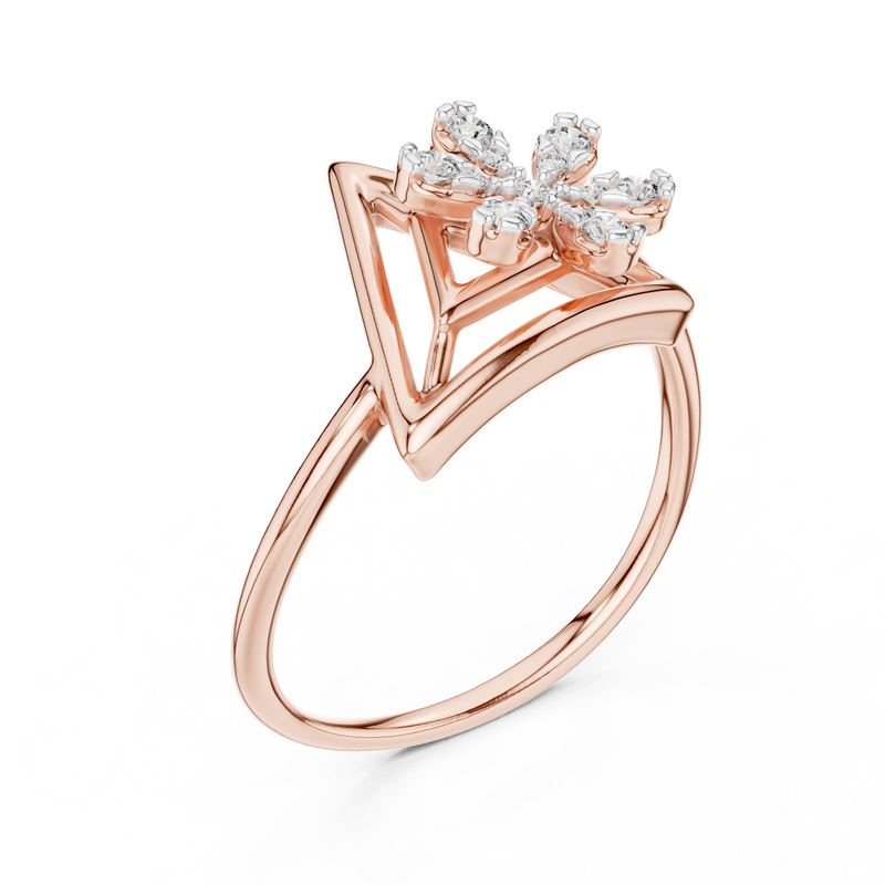 Ladies Ring 12#10044@L@7 - Rose Gold - Image